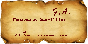 Feuermann Amarillisz névjegykártya